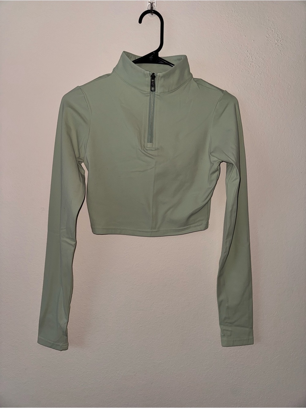 Vitality Balance Athletica Green Half Zip Crop Top Size M